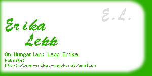 erika lepp business card